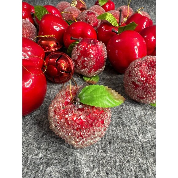 Holiday Artificial Apple & Berry Christmas Ornaments 20+ Pieces Christmas Tree - Picture 4 of 6